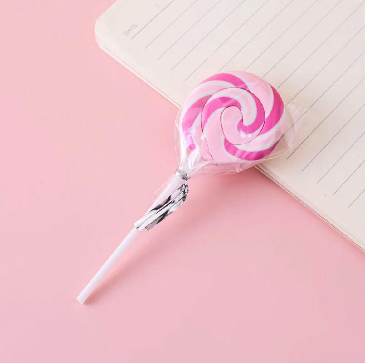Cartoon Candy-Shaped Rainbow Lollipop Eraser
