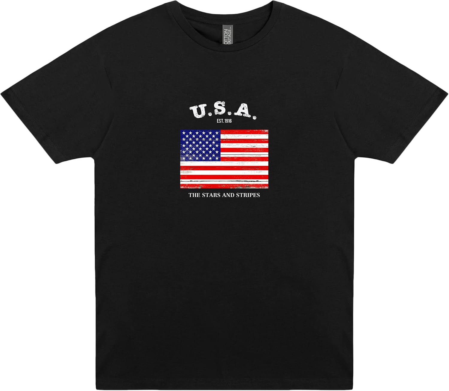 USA Flag Vintage Stars Stripes Graphic T-shirt M