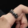 Retro “Ossuary” Skulls Adjustable Open Ring For Men Women Silver-plated Copper Punk Gothic Edgy  Accessories Cool Gift