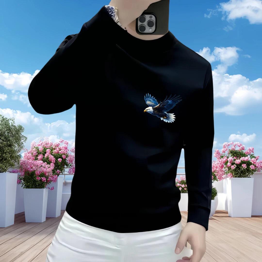 Men s Trendy Casual Round Neck Velvet Hoodie - Versatile Long Sleeve Autumn/Winter Fashion XL