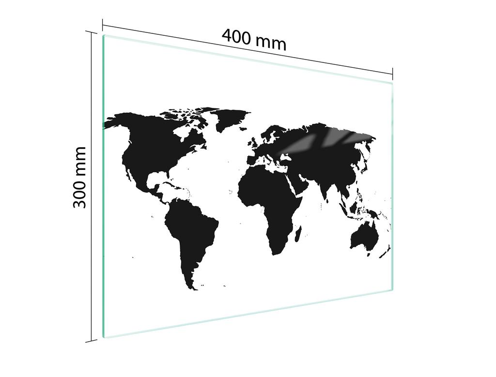 TABLA DE CORTAR DE CRISTAL 40x30 MAPA