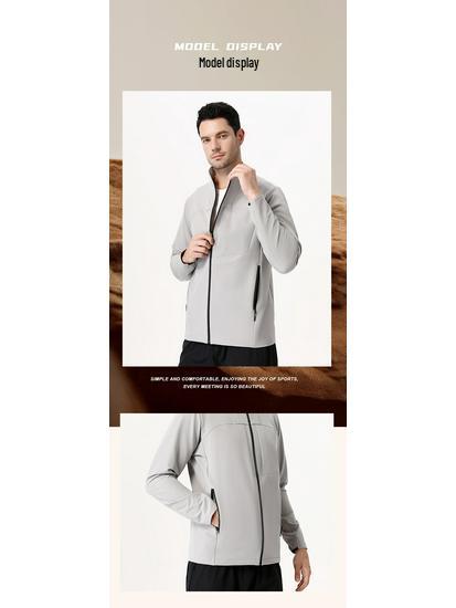 Bird's Men's Waterproof Softshell Windbreaker Jacket with Stand-Up Collar