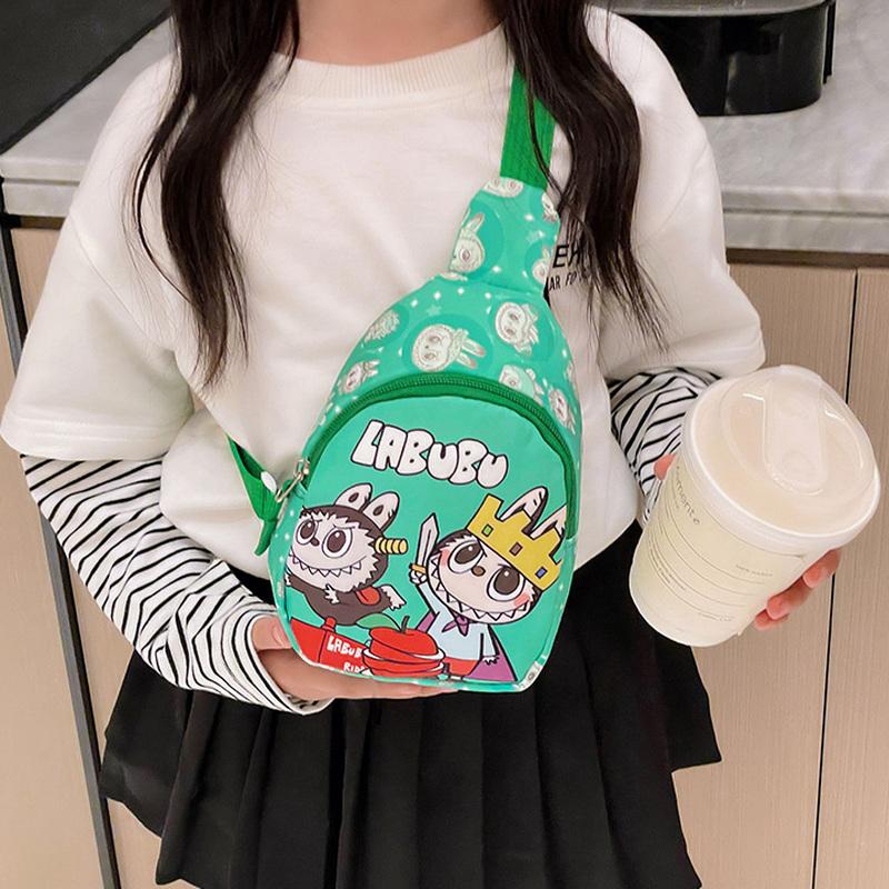 1Pcs  Messenger Bag Kawaii Shoulder Bags Nylon Single Shoulder Crossbody Backpack Portable Travel Satchel Gift For Kids