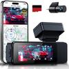 GKU Front Rear Dual 5GHz Parking WDR Night LED Traffic Light Wide Loop 64GB Card Japanese Manual Dashcam, & Cameras, 4K+1080P, Compact, Touchscreen,
