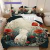 Black Cat Pattern Bedding Quilt Set Quilt Cover Pillowcase Home Decoration Birthday Gift (1 * Duvet Cover + 2 * Pillowcase, Without Core)