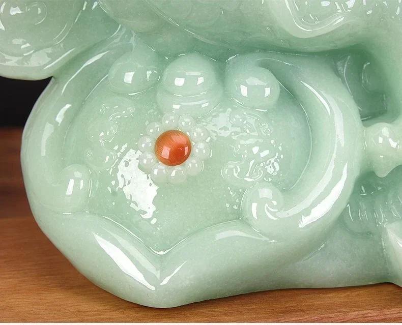 Lucky Animal Jade Housewarming Dragon Crafts Office Home Living Room Decor