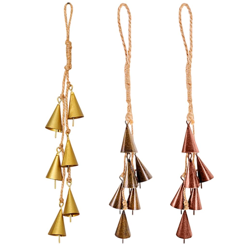 Christmas Bells, Witch Bells, Hemp Rope Bell Decorations, Christmas Tree Bell Ornaments, Christmas Bells, Vintage Gold Bells