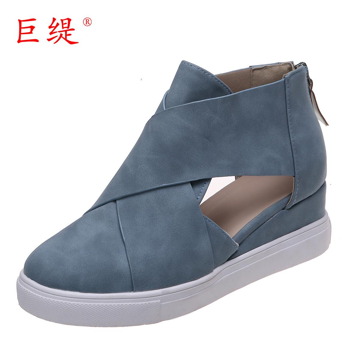 

Perennial Juti spot 2025 spring, summer and autumn new single shoes wish foreign trade large size women s slope heel casual women s shoes 43 синий