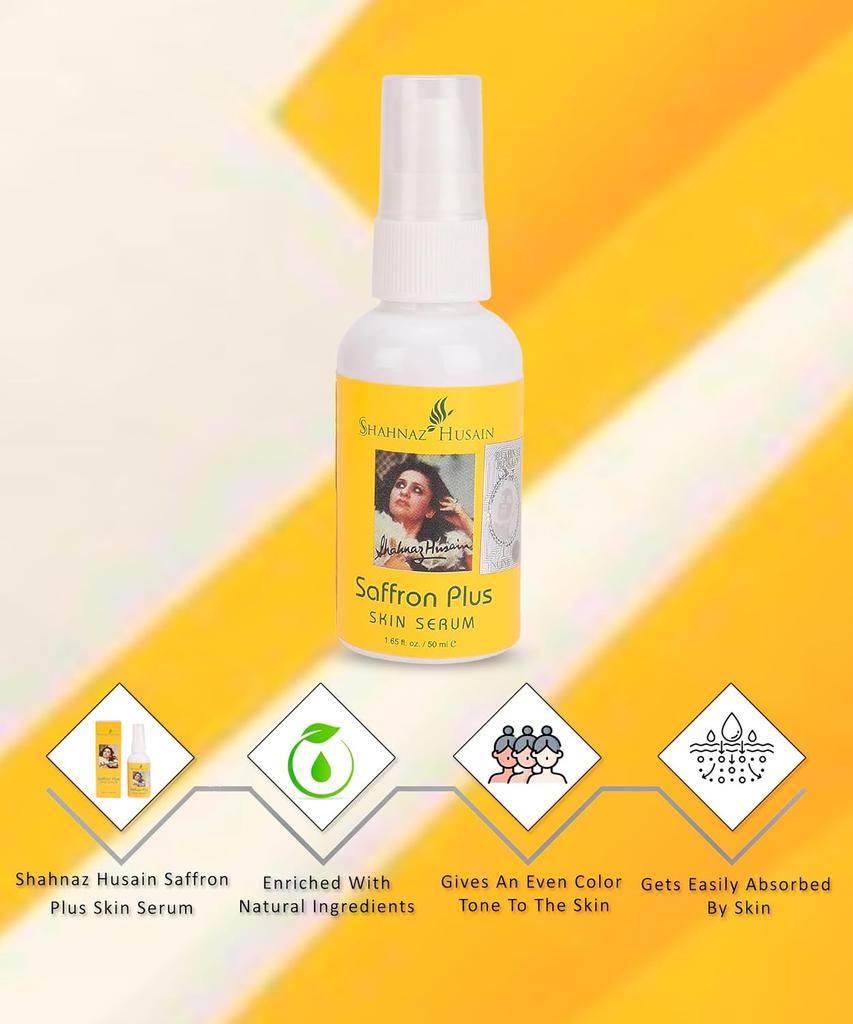 Shahnaz Husain 's Vedic Solutions Saffron Skin Serum Cream 50 G Pack of 1 Brightening Face Serum Glow Niacinamide