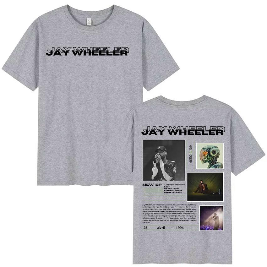 Rap Singer JAY WHEELER Touring 2025 Tour Pattern Tshirt Summer Mens Womens Fashionable Hiphop Gothic Y2K Cotton Tshirt