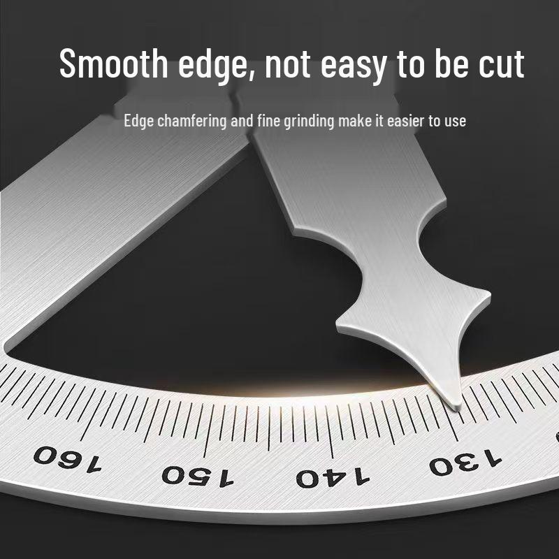 180° Stainless Steel Semicircle Protractor Angle Ruler for Precision Drawing and Measuring