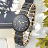 ceramic 3 ATM water [Mauro Gerardi] Solar-powered watch, resistant, men's MJ043-1 (black/black ceramic/gold)