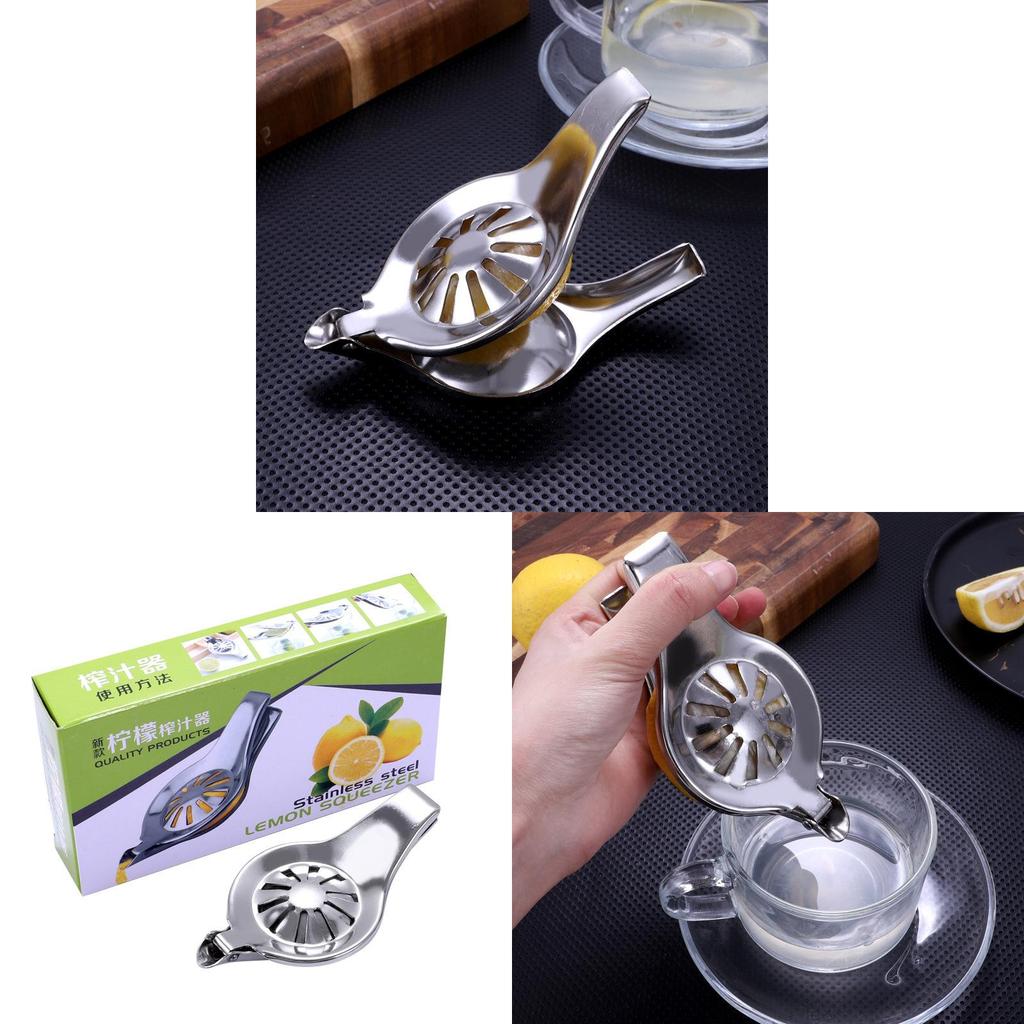 Stainless Steel Manual Lemon Juicer Fruit Squeezer Portable Kitchen Tool For Home And Commercial Use
