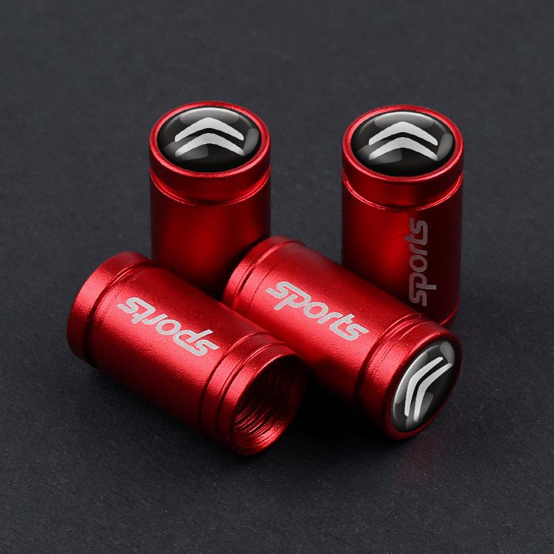 4Pcs Car Wheel Tire Valve Caps Tyre Stem Cover For Citroen C1 C2 Grand C4 Picasso C4L VTS C-ELYSEE DS C3-XR C5 C6