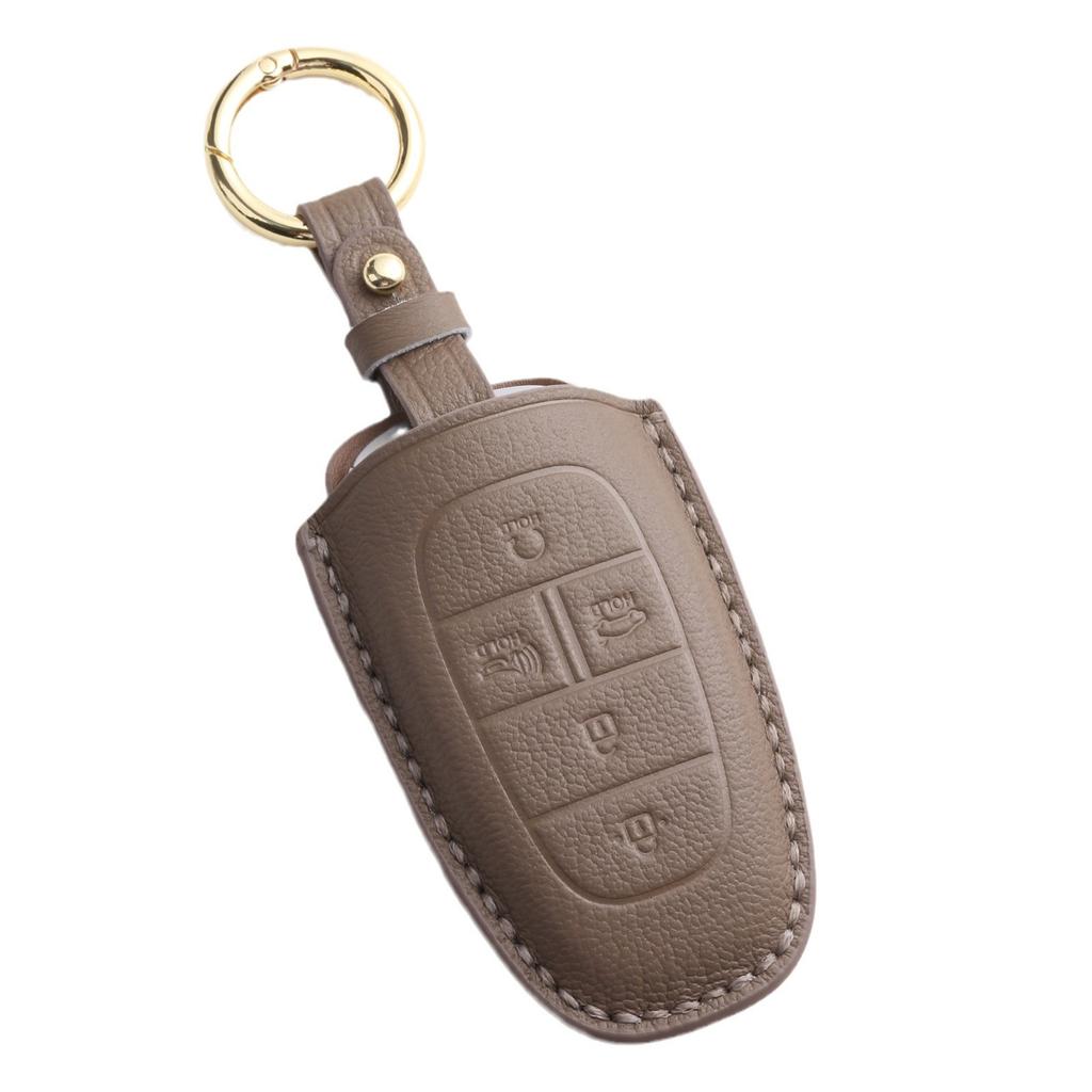Customized Key Cover Is Suitable for the New Modern Hyundai Hand-stitched High-end Car Key Bag Leather.