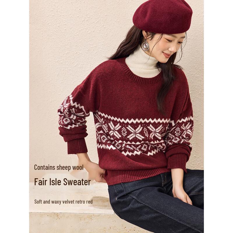 Women s Retro Cable Knit Polyester Sweater XL