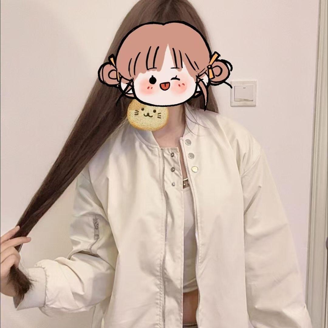 

Американская ретро бейсбольная куртка 2025: Универсальный, Повседневный, Свободный крой для Весны/Осени. M бежевый