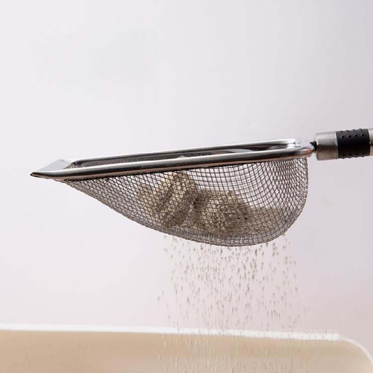 2Pcs Mesh Stainless Steel Garden Sieve Shovel Spoons Multifunctional For Garden Sifting Shovel Work Soil Sand Separation