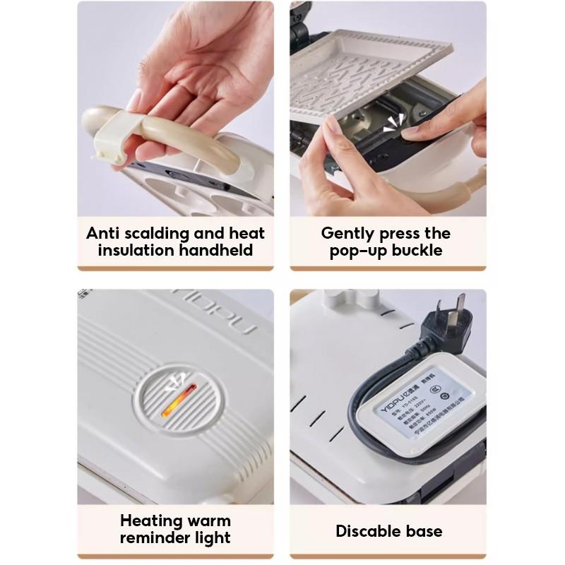 650W Portable Sandwich Breakfast Machine Multifunctional Waffle Biscuit Machine Household Light Food Machine Toaster