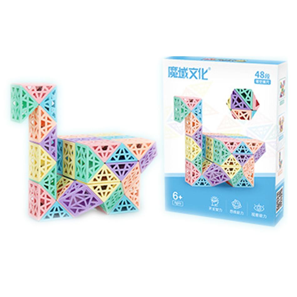 Moyu Macaron Magic Ruler 24/36/48/60/72Section Folding Snake Speed Puzzle Magic Ruler Magic Snake Educational Toy Gifts For Kids