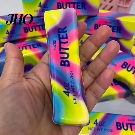 Soft Foam Stress Toy Butter Stick Slow-Rising Squeeze PU Fidget Realistic Focus Improvement Reliever Portable Decompression Gadget for Kids