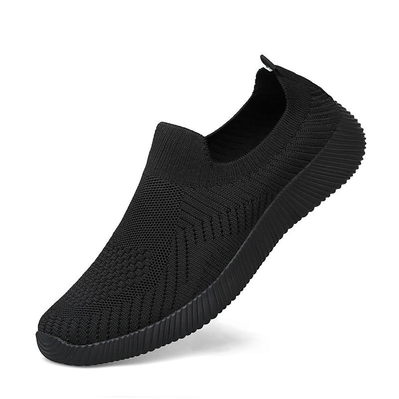 Large Size Women's Shoes 2025 Summer Mesh Breathable Non Slip Sports Casual Shoes Comfortable Lightweight Fashion Slip on Flats