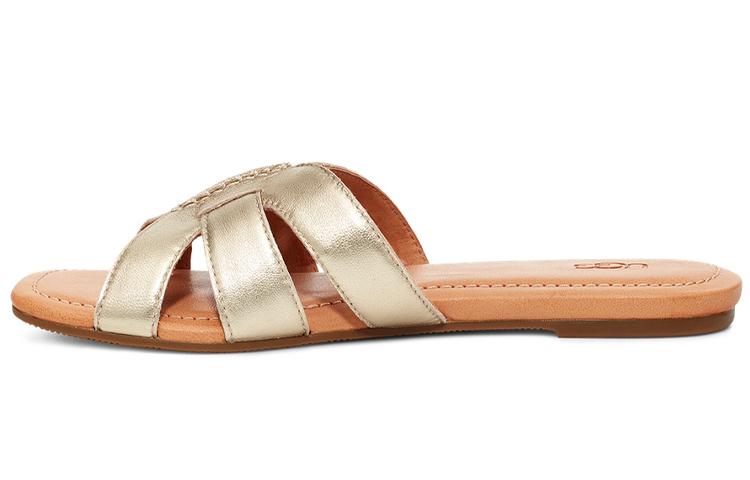 UGG Teague Brown Gold Color Slippers  Brown Gold  Women s 1119753-GLDM 38