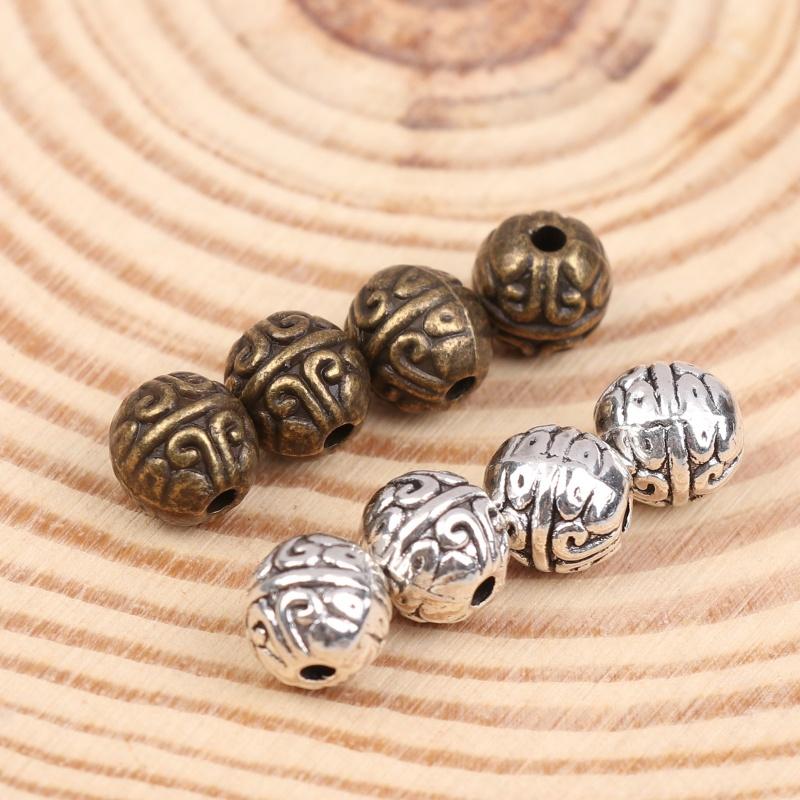 20 Stück Vintage Legierungsperlen Antike Metall Lose Abstandshalterperlen Für DIY Armband Halskette Handwerk Schmuckherstellungszubehör
