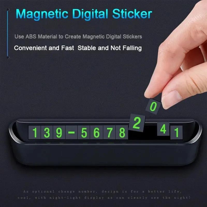 1/4Pcs Car Temporary Parking Card Phone Number Card Plate Telephone Number Car Park Stop Automobile Accessories