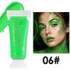 JULYSTAR Halloween Face and Body Paint Cream, Glow Neon Fluorescent Makeup, Long Lasting Waterproof Cosmetic for Skeleton Clown Cosplay Festival Rave