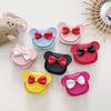 Solid Color Bow Girl Baby Shoulder Purse Simple Cute Flower Details Wear Casual