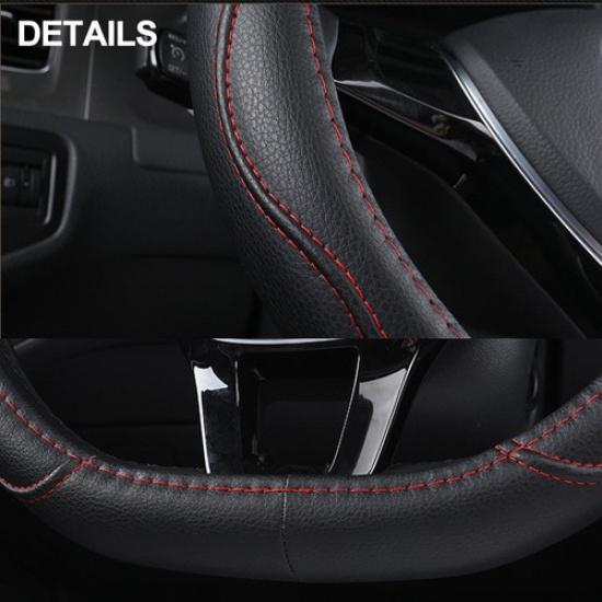 For Hyundai Ioniq 2017 2018  Red Line D Type Car Steering Wheel Cover Auto