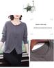 Women's Plus Size Autumn 2025 Irregular Long Sleeve Top for Middle-Aged Moms
