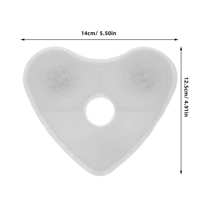 4Pcs Cat Water Fountain Filters Unique Heart Shape Activated Carbon Coconut Shell Effective Filtration Replacement for Pet