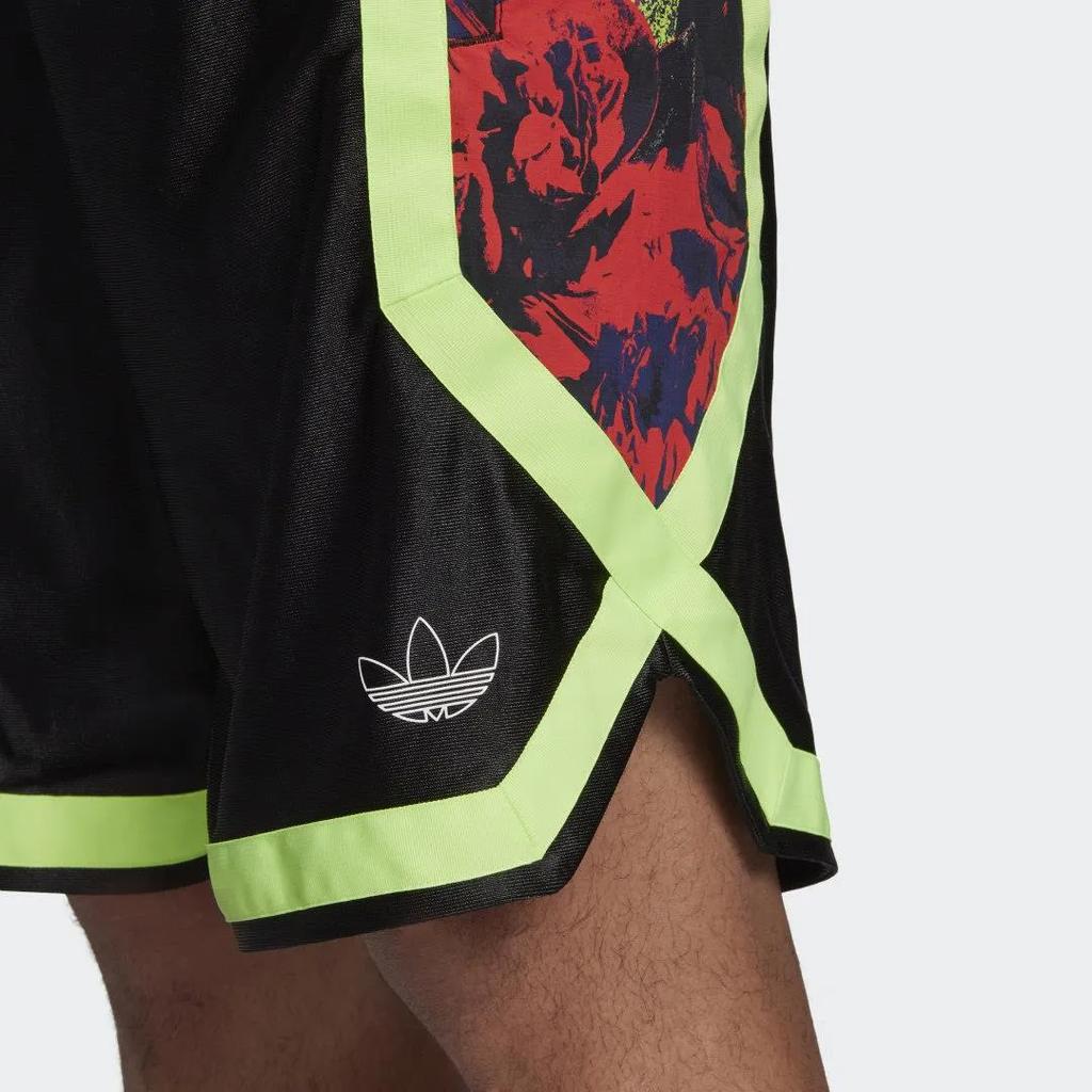 Adidas Originals Fstv Short Breathable Moisture-Wicking Casual Shorts Men Shorts Black Green Sun-Red GJ7767