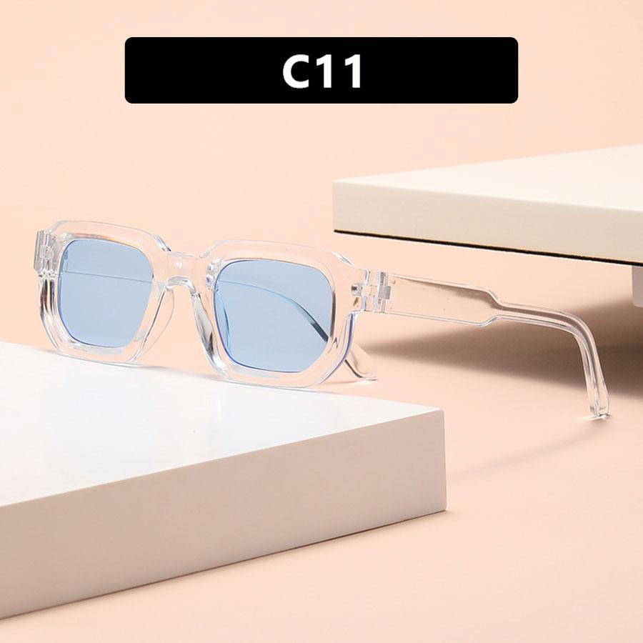 New Men Vintage Rectangle Frame Sunglasses Fashion Retro Sun Glasses Luxury Brand Design Glasses UV400 Eyewear Women Goggles