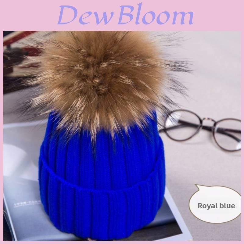 Adult Acrylic Knit Hat With Plush Ball Winter Warmth For Autumn And Winter