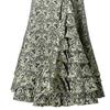 Halloween Skirt Jacquard Fishtail Women Punk Style Vintage Ruffles Bodycon Skirt