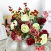 21 Heads Artificial Rose Garden Flower Arrangement Decor Home Decorative Flowers Artificial Silk Rose Artificial Rose Flowers
