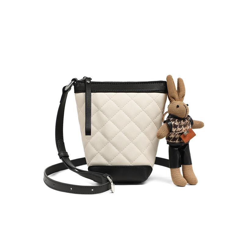 New Crossbody Women's Bag Genuine Leather Bucket Bag High-end Fashion Lightweight Bag