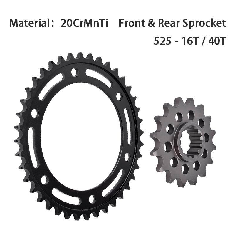 525 16T Front 40T 42T 45T Rear Sprocket For HONDA NT1100 DCT CBR1000 CBR600 CBR1000RR CBR1000RA CBR 600 1000 F RR RA Fireblade