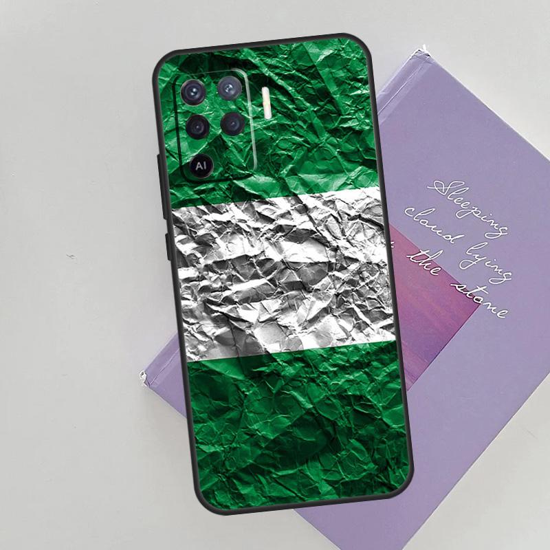 

Nigerian flag Cover For Oppo A78 A98 A74 A54 A94 A15 A16 A17 A52 A72 A76 A96 A53 A57S A58 A5 A9 Phone Case OPPO A78 4G