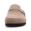 Fashion Kidmi Women's Genuine Suede Clogs Soft Footbed Leather Potato Shoes Comfort Slip On Clogs with Arch Support Fashion Home Slipper