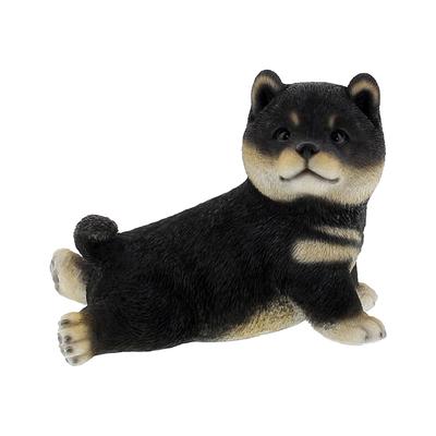 Figura de Perro Interior Poliresina Animal Estirado Kuroshiba Shiba Benny's Benny's QB-028GBK