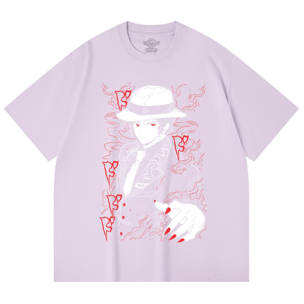 230 Gsm 100% Cotton Demon Slayer V37 Muzan Print Unisex Heavy Cotton T Shirt