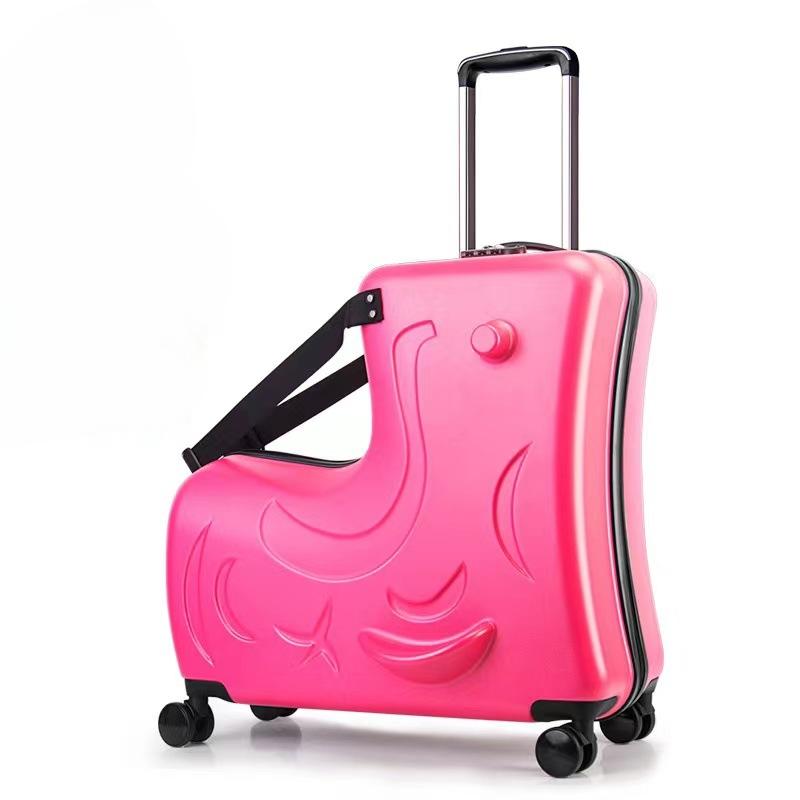 Valigia Monopattino per Bambini Animazione Seduta & da Viaggio Con Ruota Girevole a 360° Pedale Sedile Rimovibile Bagaglio a Mano per Bambino Bambina