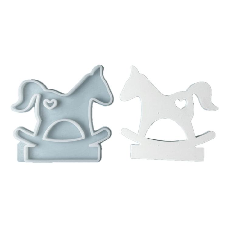 Hearts Horse Candlesticks Silicone Molds Cute Horse Candle Holder Resins Molds