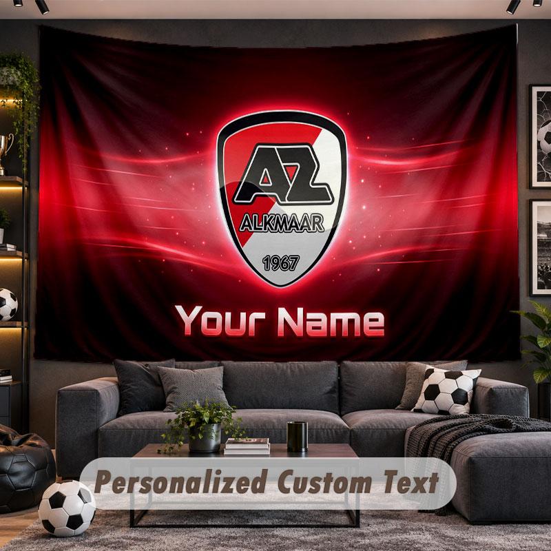 Wall Hanging Tapestry Custom NameAZ Alkmaar Pattern Personalized Printed Fabric Wall Decor