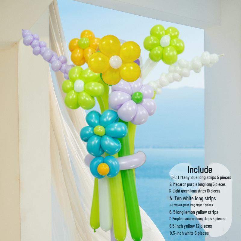 DIY Lily & Sunflower Balloon Kit: Wind Chime & Daisy Weaving