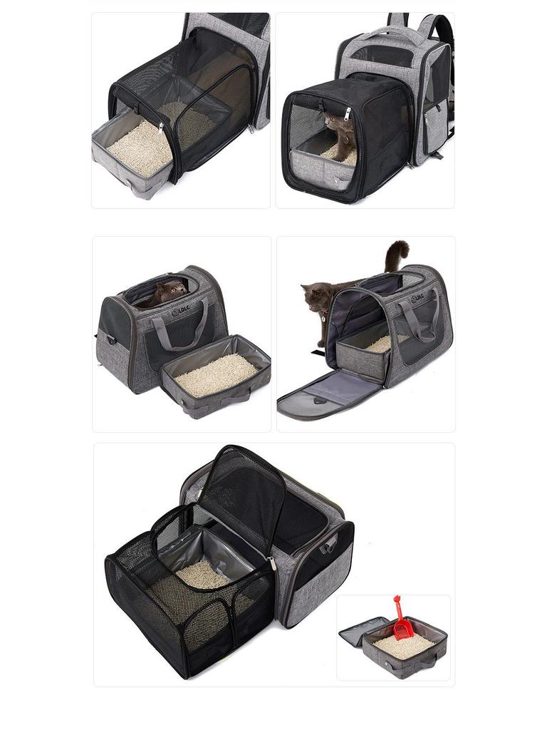 Portable Foldable Cat Litter Box - Oxford Cloth Outdoor Travel Pet Toilet and Poop Basin